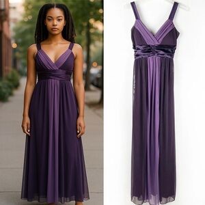 Vintage Taboo Y2K Fairy Whimsigoth Vamp Dress Medium Sheer Overlay Purple Goth